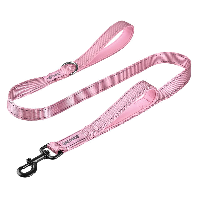 OneTigris Handled No-Pull Dog Walking Leash Long Traffic Leads for Medium to Large Dogs (Pink, 4FT) Pink - PawsPlanet Australia