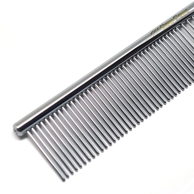 Cat Combs with Rounded Teeth, Removing Tangles and Knots, Quality Chrome Plated Thinner Round Spine Comb, Great Hand Feel and is NOT Easy to Rust, Exquisite and easy to carry