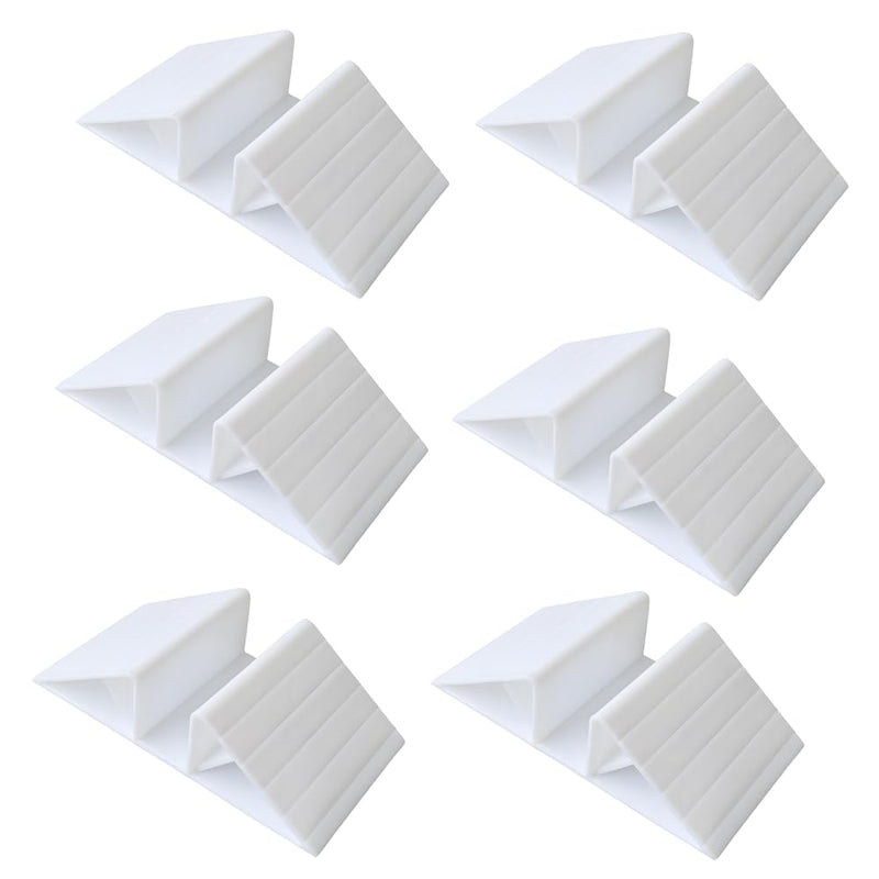 6-Piece Pet Gate Isolation Fence Support Feet, Plastic Triangle Reinforcement Fitting, Suitable for Configuration of Wooden Dog gate, Dog Fence (White) - PawsPlanet Australia