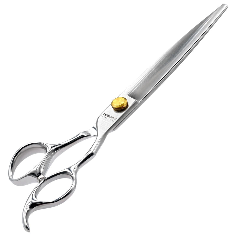 Dog Grooming Scissors, 7.5" Straight Shears, Premium Stainless Steel, Safety Rounded Tip & Offset Handles for Precision Trimming Dogs, Cats, Pet at Home 7.5 Inch - PawsPlanet Australia