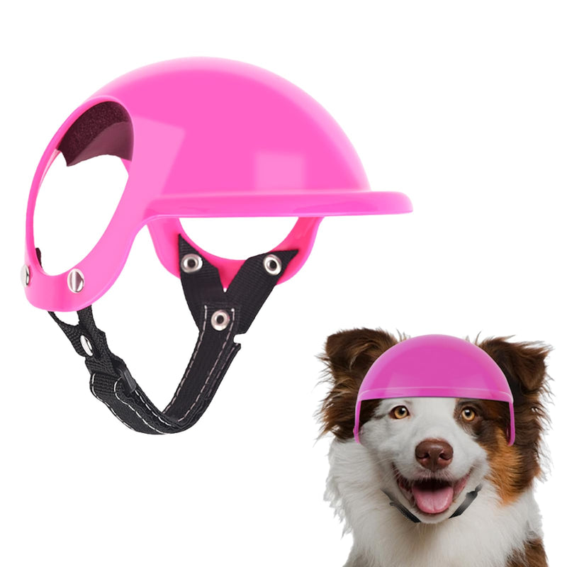 Petmolico Safety Helmets for Dogs,Dog Helmet with Ear Holes & Adjustable Strap,Comfortable & Protective Helmet for Small Breed or Other Animals for Outdoor Driving/Riding/Hiking/Biking(Small,Pink) Pink - PawsPlanet Australia