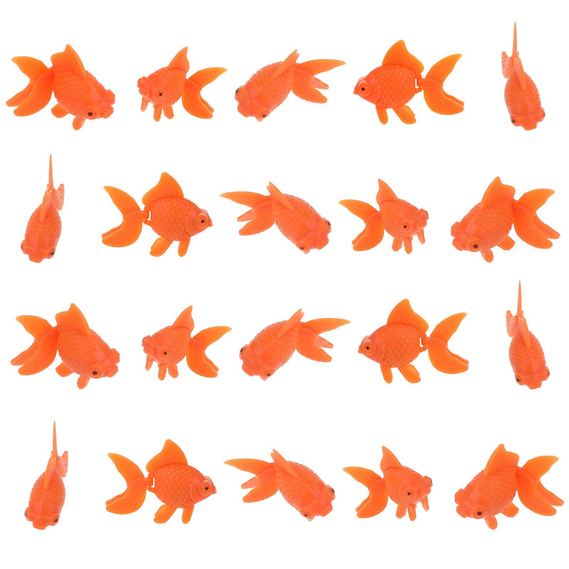 20Pcs Fake Goldfish Aquarium Fish Bowl Tank Artificial Floating Plastic Orange Decor Goldfish Plastic Floating Artificial Aquarium Fish Fake Fish Ornament Decorations for Aquarium Fish Tank - PawsPlanet Australia