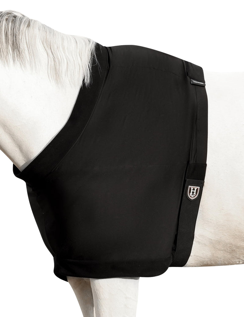 Harrison Howard Horse Shoulder Guard Thick Stretchy with Inner Soft Fleece Lining Adding Comfort Prevents Chafing Black L Large - PawsPlanet Australia