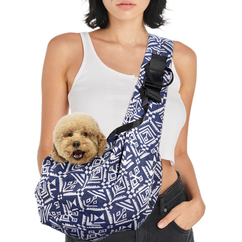 Avont Dog Sling for Small Dog Cats Under 15lbs, Hands-Free Crossbody Pet Carrier with Adjustable Padded Strap Extra Pocket, Safe Soft Pouch Bag for Puppies' Walks Outings -Boho Boho - PawsPlanet Australia