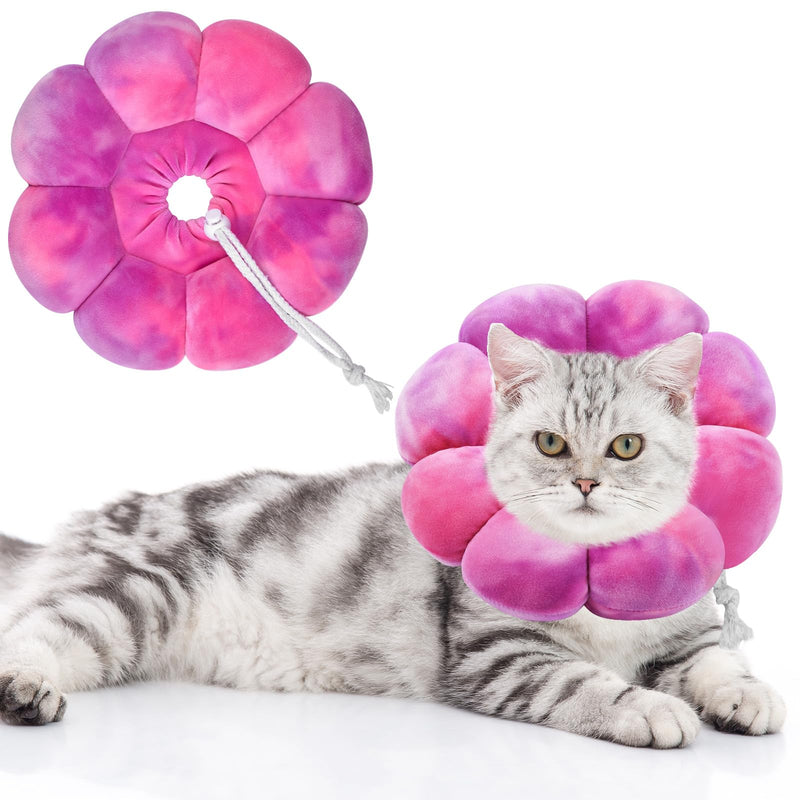 Flower Cat Cone, Cat Cone Collar Dog Cone Soft Recovery E-Collar Dog Elizabethan Collar for Dogs and Cats, Cat Cones to Stop Licking(Rose Purple, M) Rose Purple Medium - PawsPlanet Australia