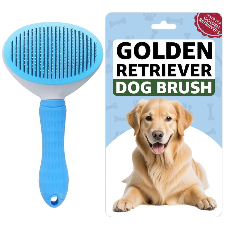 Golden Retriever Dog Brush - Double-Sided Grooming Tool for Shedding & Detangling | Gentle Deshedding & Dematting for Thick Coats | Premium Pet Brush for Long-Haired Dogs - PawsPlanet Australia