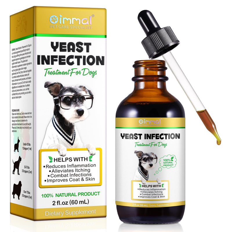 Natural Yeast Infection Treatment for Dogs, Dog Ear Infection Treatment Supports Dog Itch Relief, Dog Herbal Supplement, Helps to Support Itch Relief 2 fl oz - PawsPlanet Australia