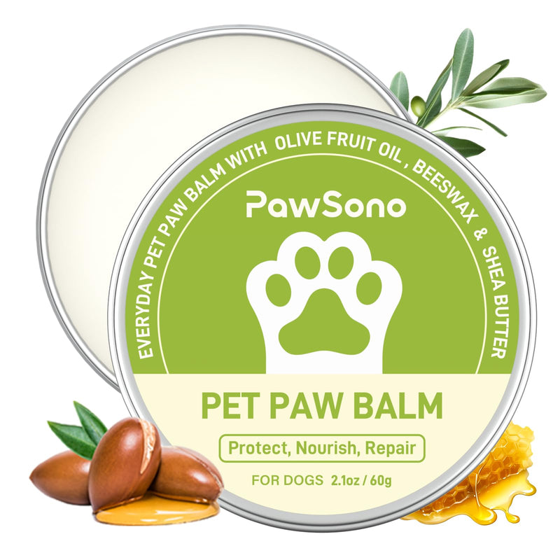 Dog Paw Balm for Dogs & Cats, All Natural Ingredients Lick-Safe Paw Pad Balm, Paw Butter, Moisturizer & Soother for Dry Cracked Paws & Noses | Dog Paw Protection from Snow, 1 Pack | 2.1 oz - PawsPlanet Australia