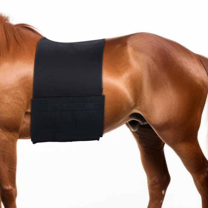 Horse Belly Guard Body Bandage Wrap 14 x 75 Inches Elastic Horse Protective Belly Guard Spur Mark Protector Cover Skin Protector for Anti Rub and Chafe Girth Protection - PawsPlanet Australia