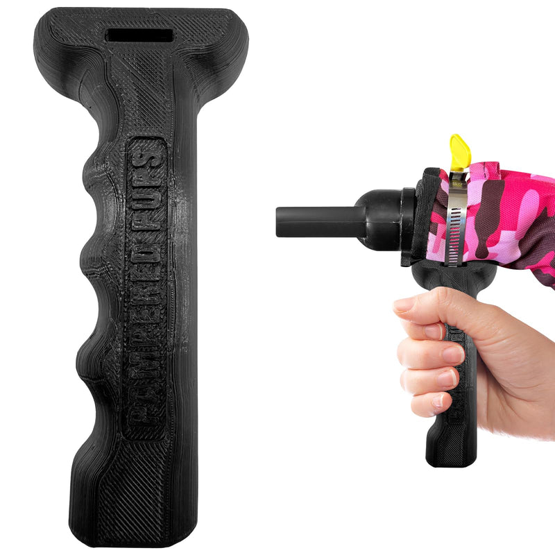 Sure Grip Dryer Handle for Dogs V3(Updated design), For Comfortable Dog Grooming | High-Quality PETG | Heat-Dissipating Design | Easy Attachment | Fits 1.5-2.5 Inch Hoses - PawsPlanet Australia