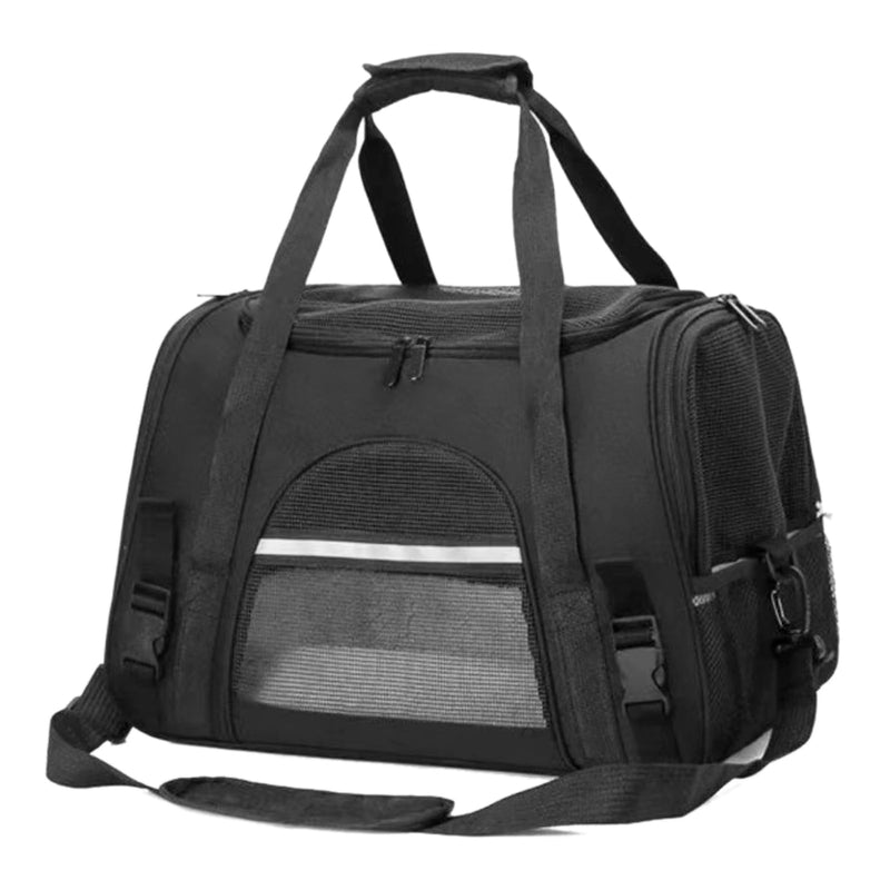 Cat Dog Carrier, Pet Travel Carrier for Small Dogs, Cat Carrying Case Collapsible Dog Carrier, Foldable Soft Sided Animal Carriers Puppy Carry (Black) Black - PawsPlanet Australia