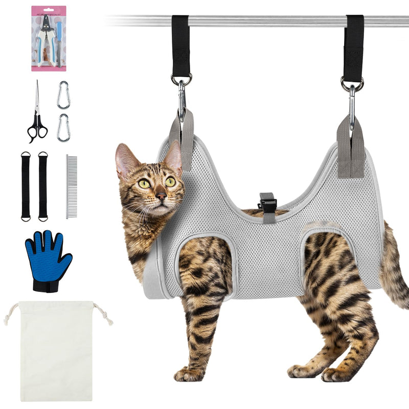 Dog Grooming Hammock, Dog Grooming Harness, Dog Nail Trimming Restraint, Dog Nail Clippers for Small Dogs,Grooming Hammock for Small Dogs, Pet Grooming Hammock (Extra Small) Extra Small - PawsPlanet Australia