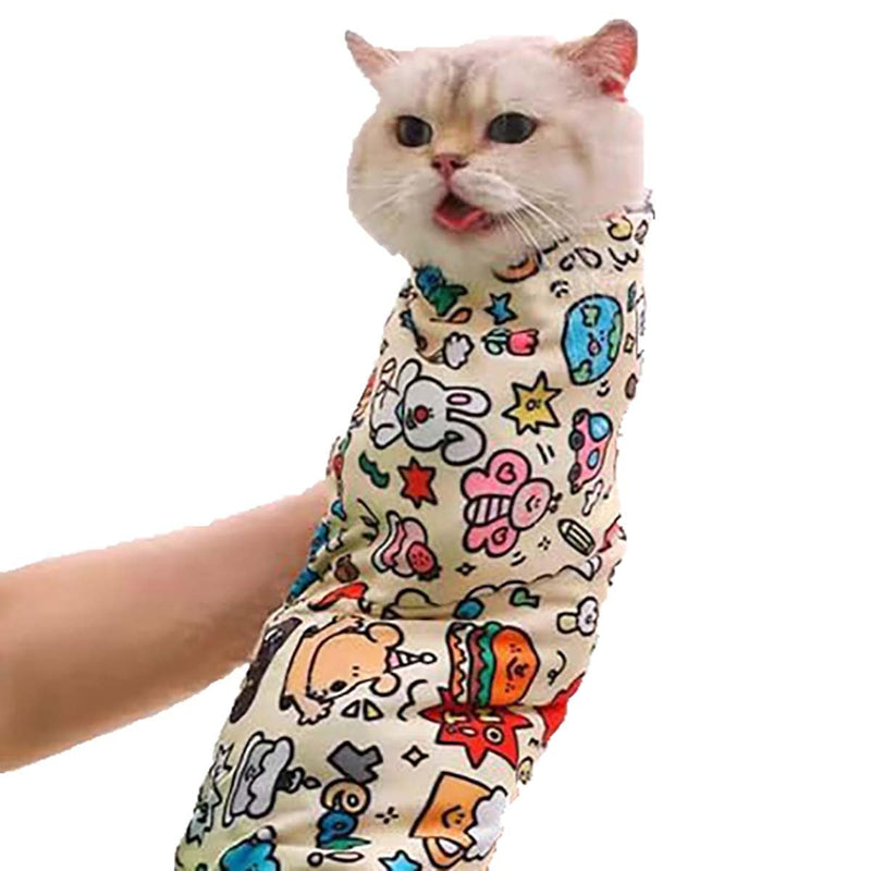 Cat Grooming Wrap, Anti-Bite Cat Wrap for Cutting Nails Cat Restraint for Nail Clipping Fabric for Cats Restraint Bag Cat Grooming Bag Cat Nail Trimming Restraint Wrap Medium - PawsPlanet Australia