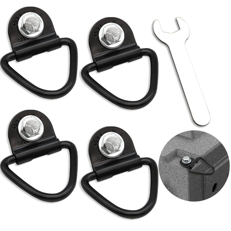 4 Pack Tie Down Kit for Ruffland Kennel - Tie Down D-Ring Kit, 1000lb Load Capacity, with Wrench - Easy Installation, Compatible with RuffLand Kennels - Ideal for Securing Your Crate in Vehicle 4 Pack - PawsPlanet Australia