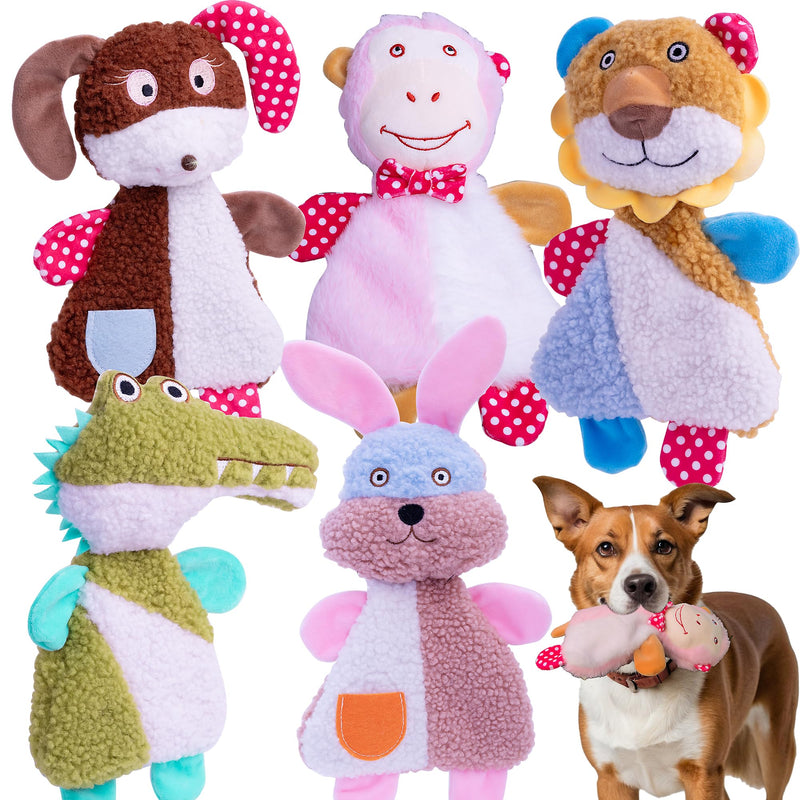 Big 5 Pack Dog Squeaky Toy for Keep Them Busy,Multipack Stuffed Crinkle Puppy Dog Toys Bundle,Chewing Dog Toys for Teething,Suitable for Small,Medium,and Large Dogs Breed - PawsPlanet Australia