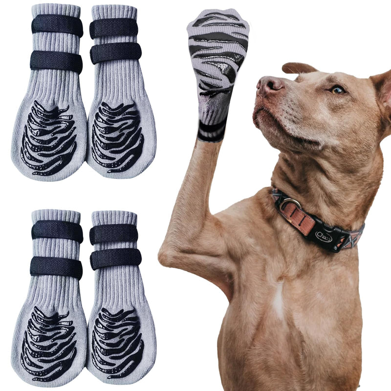 Anti-Slip Dog Socks with 2 Adjustable Straps, Suitable for Hardwood Floors and Warm/Cold Pavements, Anti-Licking and Anti-Slip, Ideal for Dog Paw Protection,for All Dog Breeds (L) L - PawsPlanet Australia