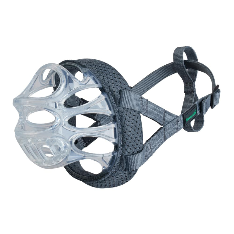 Baskerville INVISA Basket Dog Muzzle - Patented Humane Design with Facial Visibility, Padded Nose Band, Dog can Pant and Drink, Prevents Biting and Scavenging. Muzzle for Medium-sized Dogs (Size 4) - PawsPlanet Australia