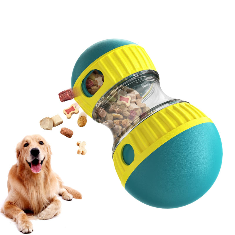 Dog Puzzle Toys,Adjustable Slow Feeder Dog Bowls,Rolling Treat Dispensing Dog Toys for Brain Stimulation,Interactive Dog Toys for Boredom and Keep Them Busy (Blue) Blue - PawsPlanet Australia