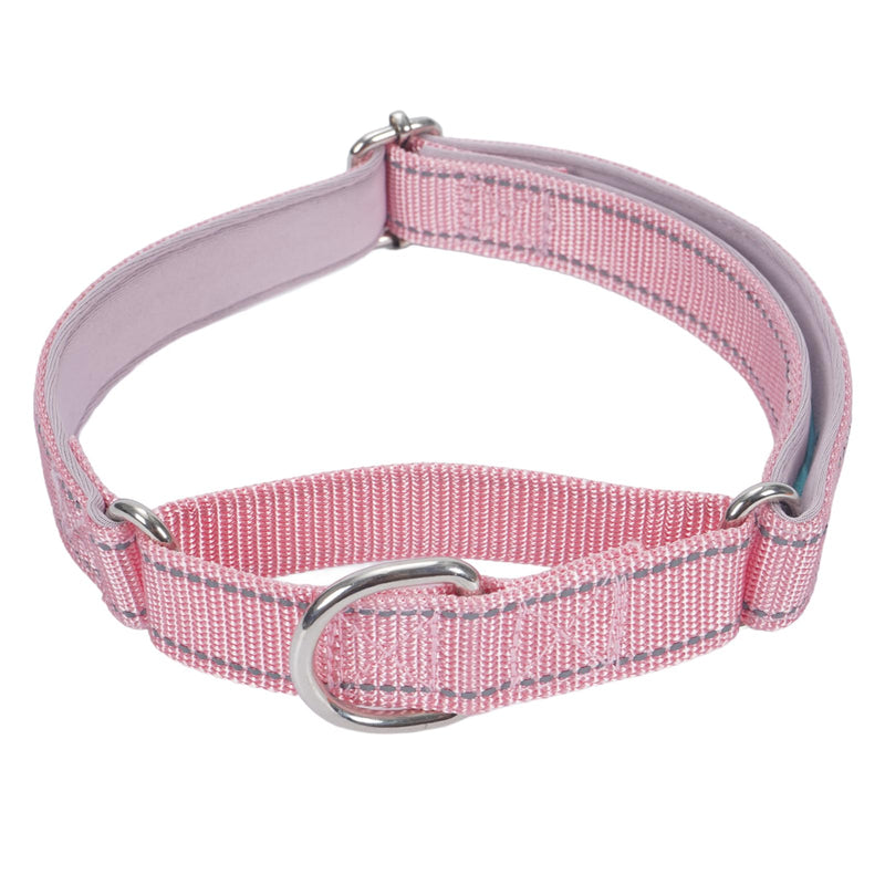 SGODA Martingale Dog Collar, Reflective Nylon Padded Dog Training Collars for Medium Dogs, Pink M Medium(Neck: 14"-18") - PawsPlanet Australia