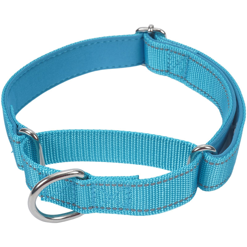 SGODA Martingale Dog Collar, Reflective Nylon Padded Dog Training Collars for Large Dogs, Blue L Large (Neck: 16"- 24") - PawsPlanet Australia