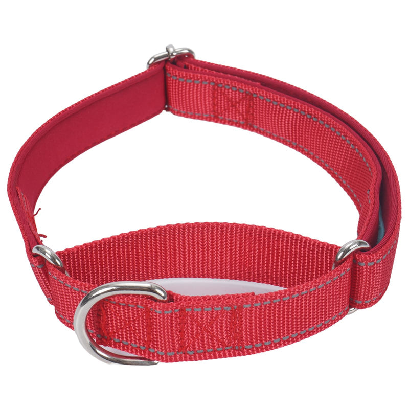 SGODA Martingale Dog Collar, Reflective Nylon Padded Dog Training Collars for Medium Dogs, Red M Medium(Neck: 14"-18") - PawsPlanet Australia