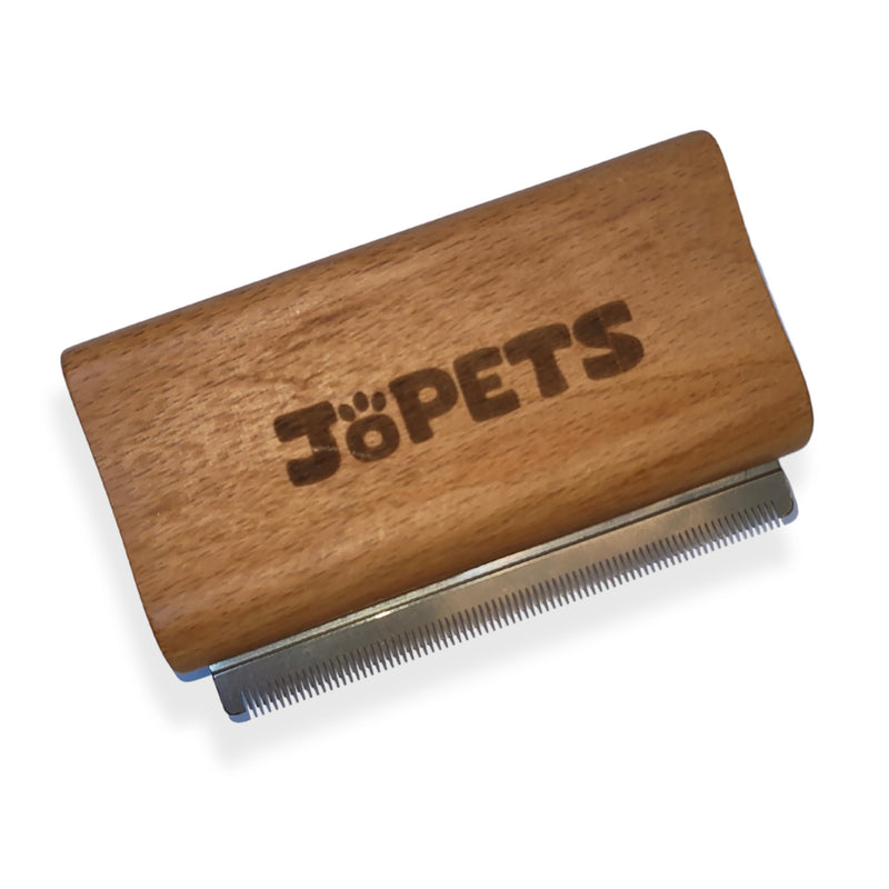 Jocomb Wooden Deshedding Brush for Dogs, Cats & Horses - Gentle Grooming Tool for Thick, Short & Wiry Coats - Dematting Pet Brush for Shedding Control & Comfort - PawsPlanet Australia