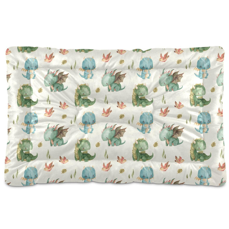 Watercolor Dragon Pet Bed Pad Soft Dog Bed Mat with Anti-Slip Bottom, Machine Washable Crate Pad Mattress for Dog Sleeping- 36 * 24inches 36x24in Watercolor Dragon - PawsPlanet Australia