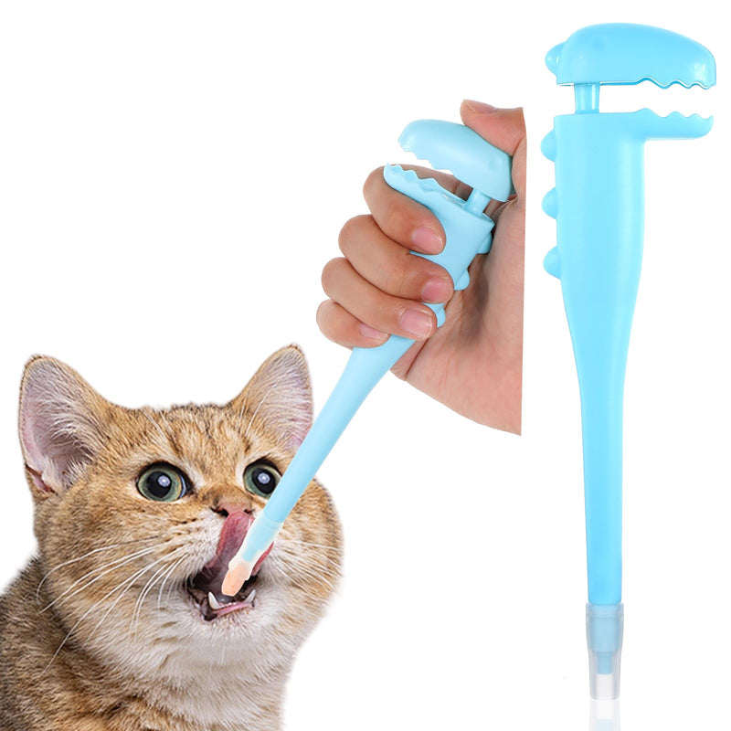 Cat Pill Shooter, Pet Pill Shooter for Cat, Dog Pill Shooter, Cat Tablet Soft Tip Syringe Pet Medical Feeding Dispenser Tool for Small Animals(Blue) Blue - PawsPlanet Australia