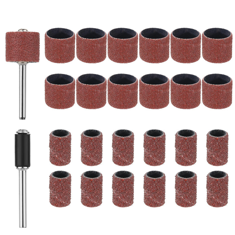 26 Pack Pet Nail Grinder Replacement Kit Sanding Drum Set with Grit Sanding Bands Dog Nail Smoother Dog Claw Care Pet Claw Grooming Supplies, 2 Sizes 1/2 Inch 120 Grit /0.31 inches 80 Grit - PawsPlanet Australia