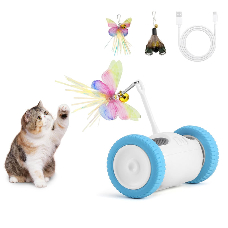 Interactive Cat Toy for Indoor Cats, Automatic Cat Toy with LED Lights, Cat Mouse Toy, USB-C Rechargeable - PawsPlanet Australia