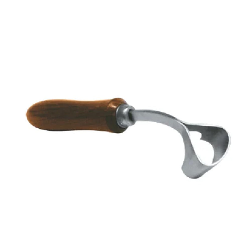 7 Inch Swiss Hoof Knife Double Edged – Stainless Steel Curved Blade Farrier Tool with Round Wooden Grip, Multipurpose Hoof Trimming Knife for Livestock. - PawsPlanet Australia
