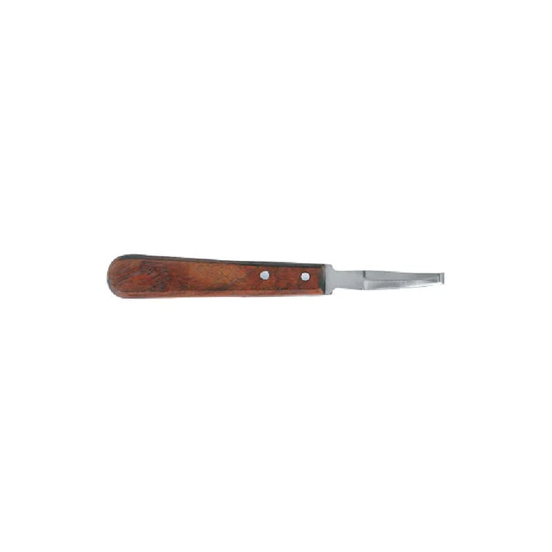 Hoof Knife Double Edged Small Blade – Stainless Steel Curved Blade Farrier Tool with wooden Grip, Multipurpose Hoof Trimming Knife for Livestock, 6.5-Inch Overall - PawsPlanet Australia