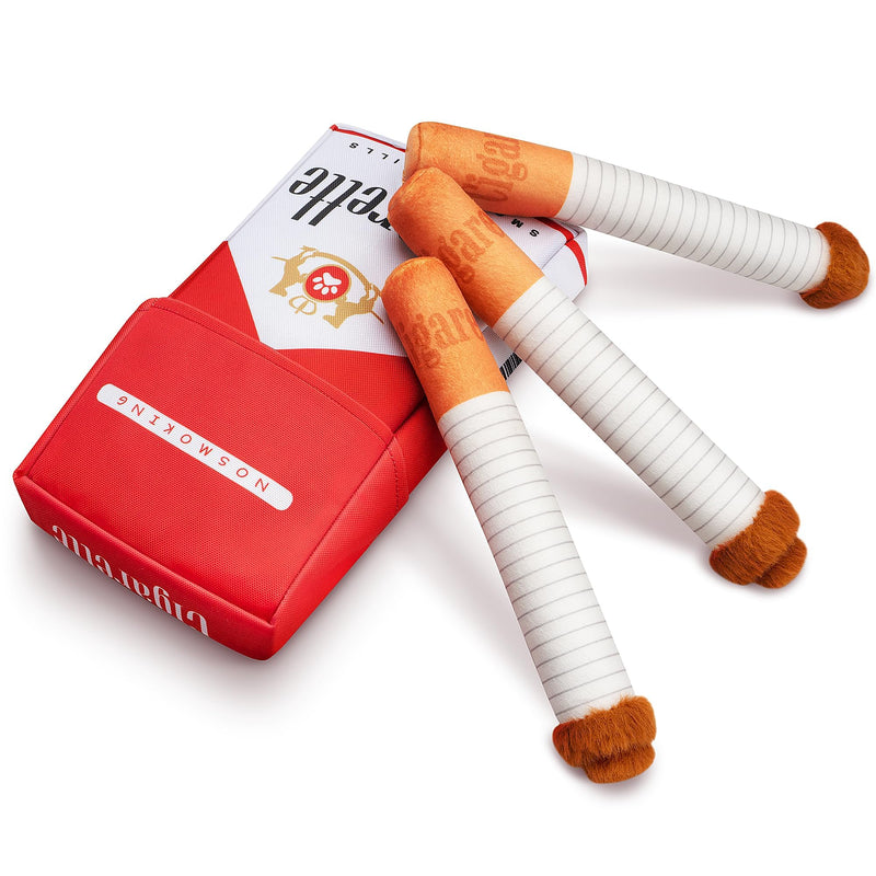 Cigarette Dog Toy Large, Plush Funny Dog Cigarette Toy 3 Packs Giggle Puff Stick Toys with Box, Interactive Squeaky Cigar Puppy Toys for Small to Medium Breed, Funny Puppies Gift Dog Accessories - PawsPlanet Australia