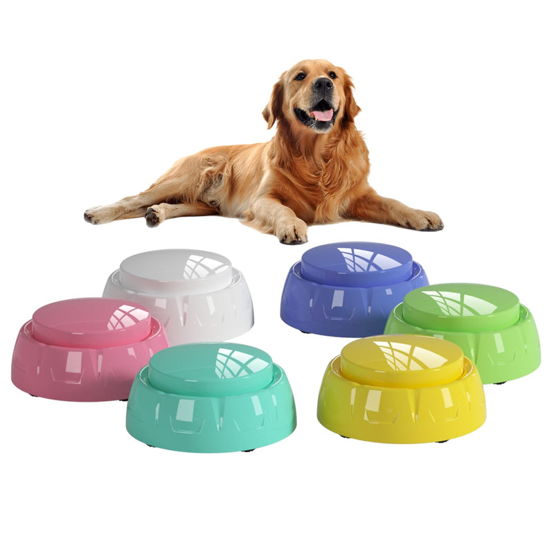 Recordable Pet Button, Dog Buttons for Communication Pet Training Buzzer, 30 Second Record & Playback, AA Battery for Longer Battery Life, Funny Gift for Friend Family (6 Pack) 6 pack - PawsPlanet Australia