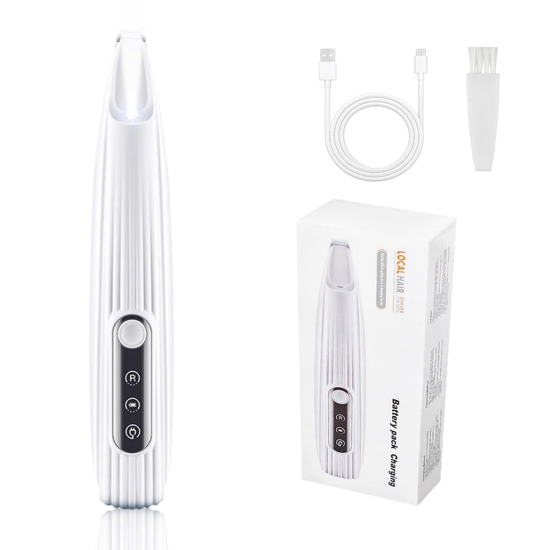 SZMDLX Rechargeable Dog Paw Trimmer & Cat Grooming Kit - Low Noise Pet Hair Clipper with LED Light, 9mm Blade for Gentle Trimming, Paw Fur Shaver for Pets - PawsPlanet Australia