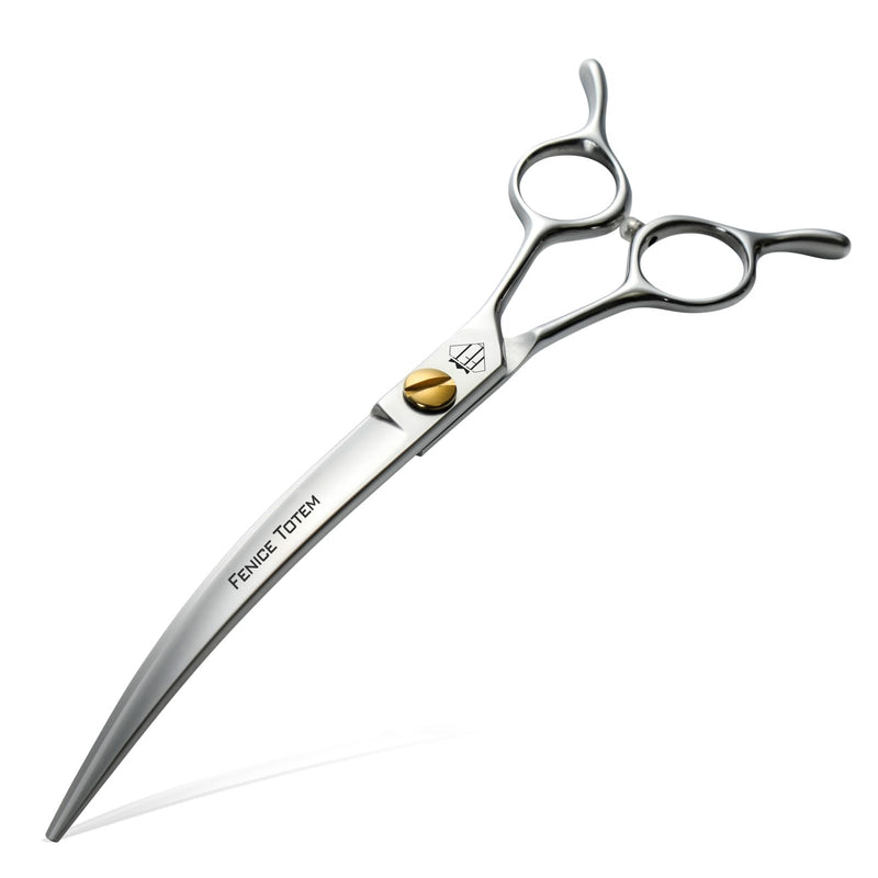 Dog Grooming Scissors: 7.5" Pet Shears Made Of Japanese VG10 Advanced Stainless Steel Professional Grooming Scissors for Dogs Cats and Other Pets Curved 7.5" - PawsPlanet Australia