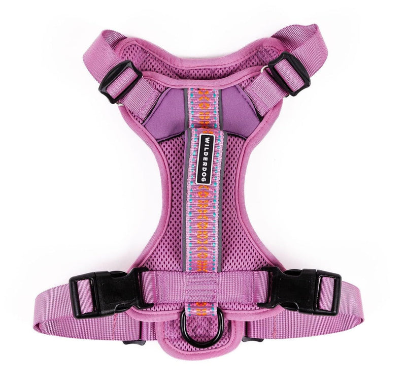 Wilderdog Lightweight Dog Harness with Reflective Straps - Medium - Lilac - PawsPlanet Australia