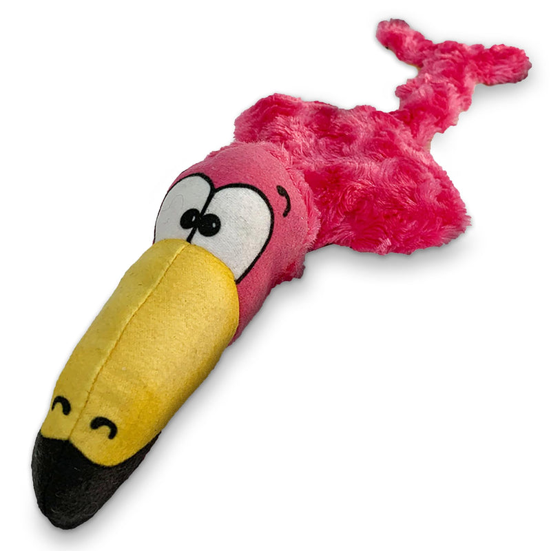 Flora The Flamingo – Durable Plush Dog Toy That Crinkles and is Made in USA from Pet-Safe, Machine-Washable Soft Minky Fleece Material with High Resistance to Wear, Tear, and Shrinkage One Size Flora the Flamingo - PawsPlanet Australia