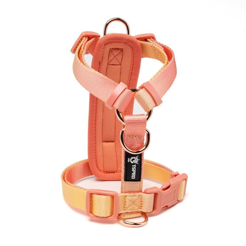TSPRO Lightweight Dog Vest Harness Adjustable Harness Breathable Durable Quick Release Dog Harness for Medium Dog Walking (Orange-Yellow Gradient, Size 2) Size 2 (Neck 16–27", Chest 15.75–27.5") Orange-Yellow - PawsPlanet Australia