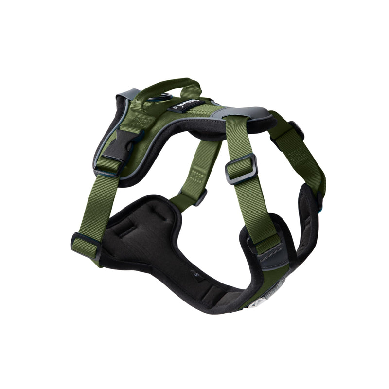 ShawnCo Basecamp Dog Harness, No-Pull Pet Vest with 3 Leash Clips, Padded, Reflective, Lightweight and Adjustable Harness with Handle for Small, Medium and Large Dogs (Olive Green, M) Olive Green - PawsPlanet Australia