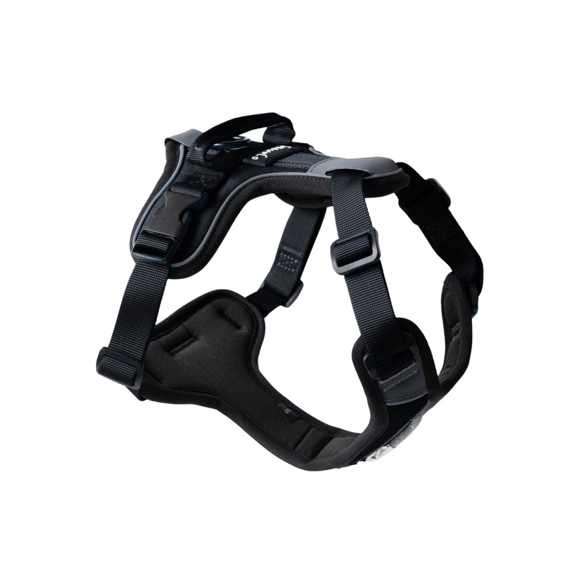 ShawnCo Basecamp Dog Harness, No-Pull Pet Vest with 3 Leash Clips, Padded, Reflective, Lightweight and Adjustable Harness with Handle for Small, Medium and Large Dogs (Midnight, S) Midnight - PawsPlanet Australia