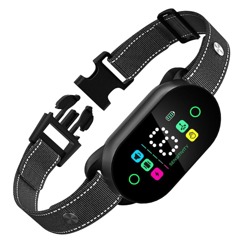 Bark Collar, Rechargeable Dog Bark Collar for Large Medium Small Dogs, Anti Bark Collars with 8 Adjustable Sensitivity and 4 Safe Training Mode, Beep, Vibration, Shock (Black) Black - PawsPlanet Australia