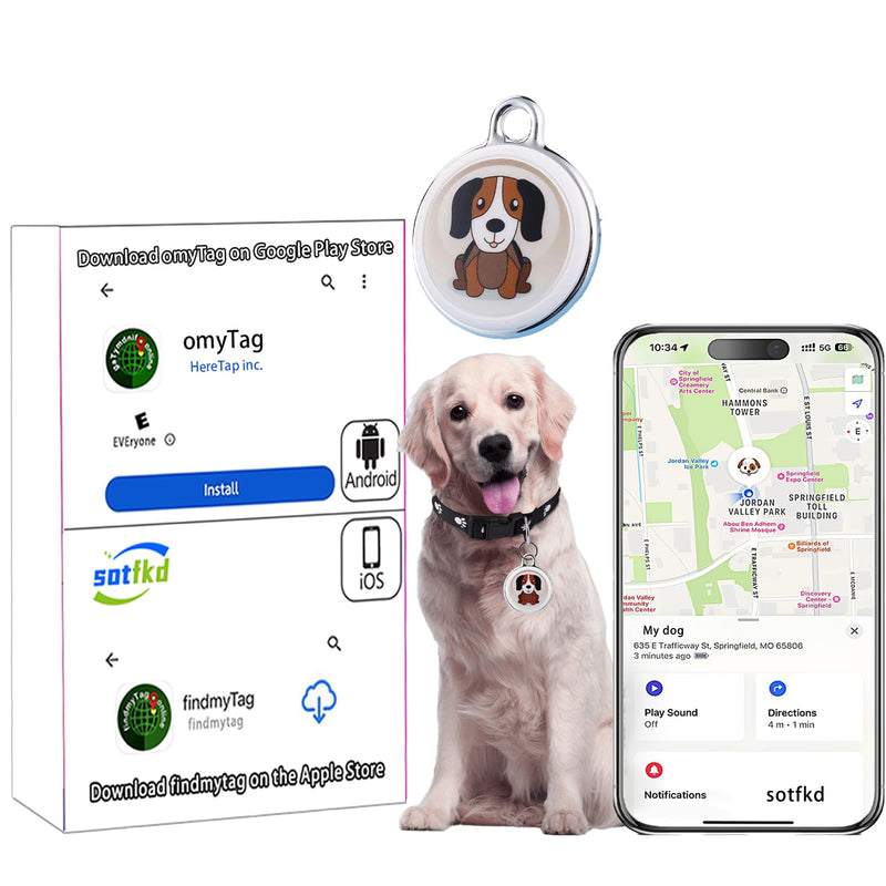 Dog Tracker-GPS Dog Collar-GPS Tracker for Dogs-Pet Tracker | Android and iOS Universal | No Monthly Fee | Waterproof | Works with Any Collar Puppy-Z1 - PawsPlanet Australia