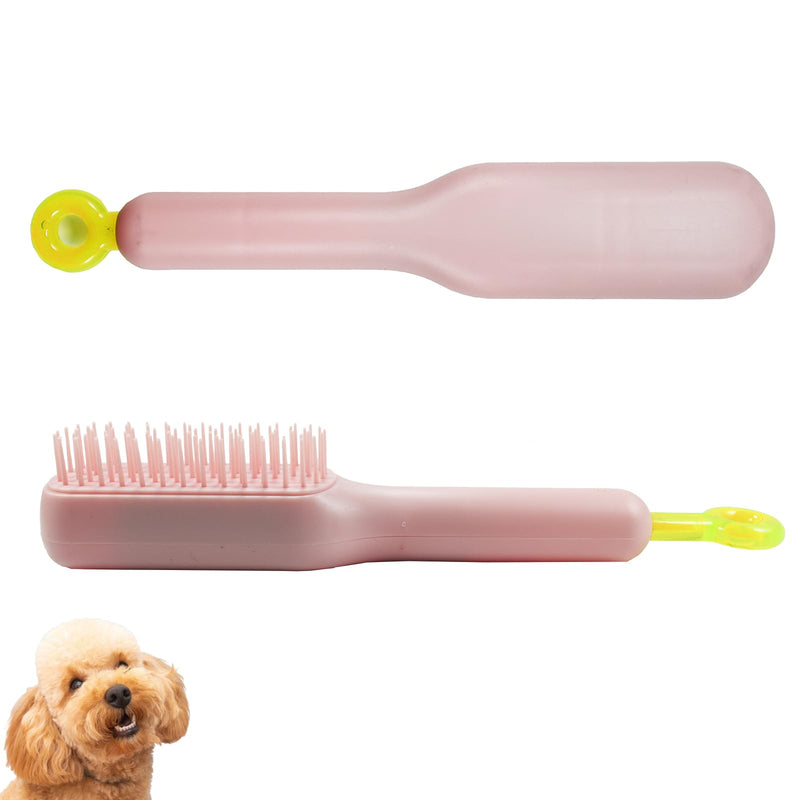 Scalable Small Grooming Dog Brush, Puppy Massaging Hair Brush, for Small Dogs Cats Rabbits of All Hair Types (Pink) Pink - PawsPlanet Australia