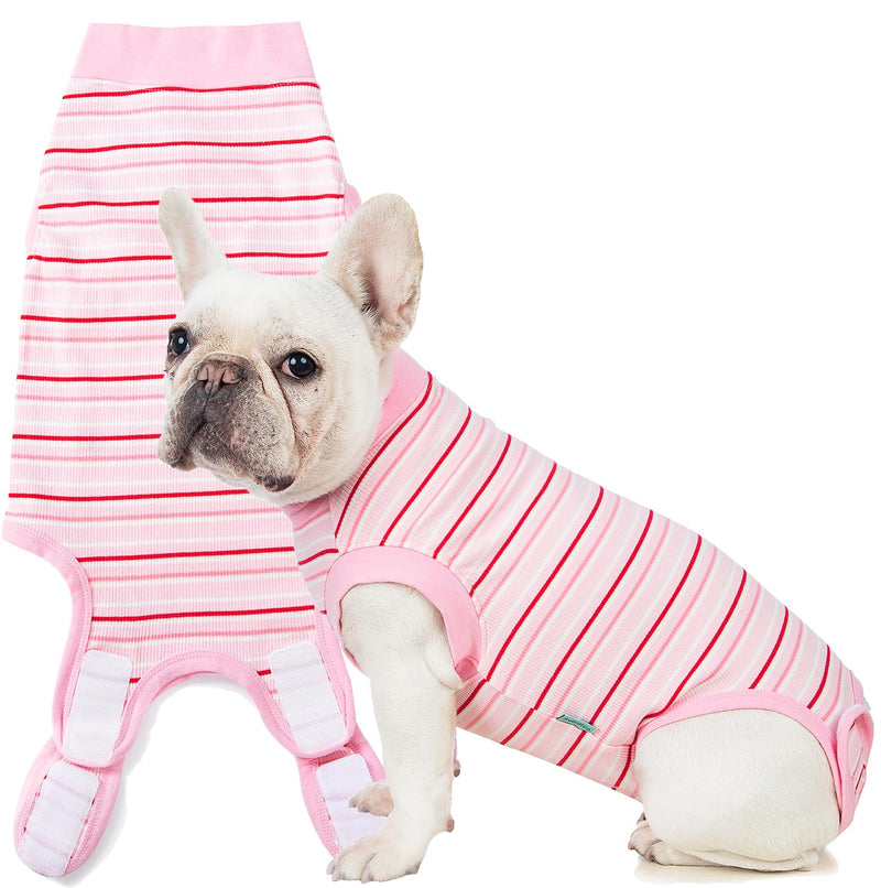 Dog Surgery Recovery Suit for Female Spay Post Surgery,Soft Surgical Recovery Puppy Onesie,Cone Alternative Recovery Bodysuit,Abdominal Wonds Anti Licking Surgery Suit,Striped Pink S Striped Pink - PawsPlanet Australia