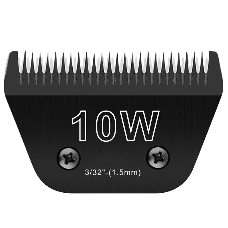 10W Wide Blades for Dog Grooming Blades Compatible with Andis Dog Clippers Blades,Dog Clipper Blades Compatible with Oster A5,Wahl km10 Dog Clippers for Horse Dog Cat Animals Black/10W - PawsPlanet Australia