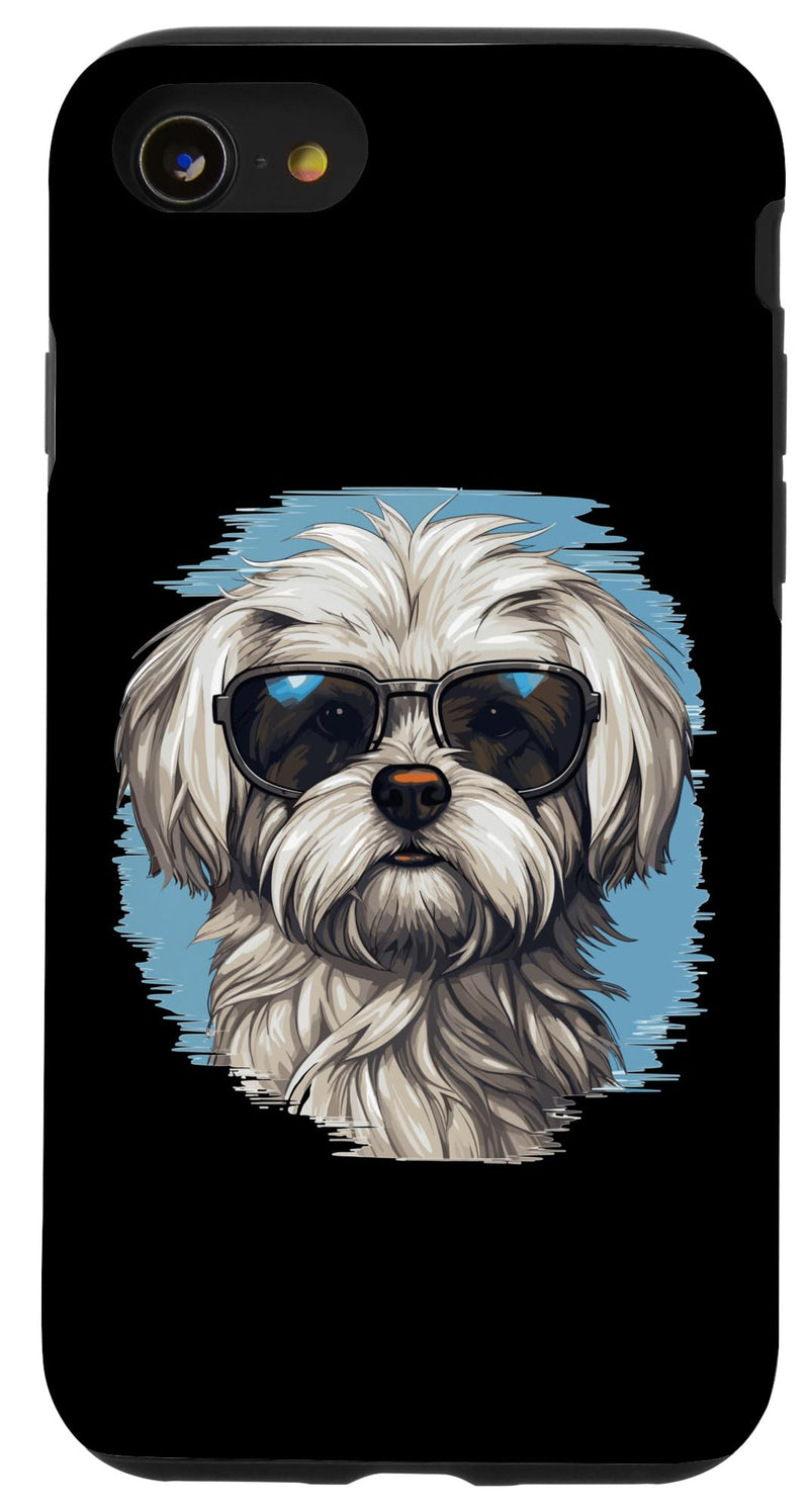 iPhone SE (2020) / 7 / 8 Maltese Dog Breed Pet with Sunglasses Case iPhone SE (2020) / 7 / 8 - PawsPlanet Australia