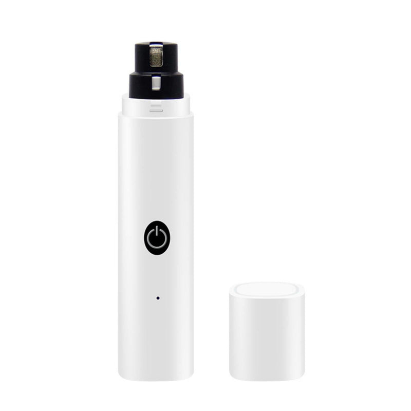 Professional LED Lighted Pet Nail Grinder 2-Speed Electric Rechargeable Safe & Efficient - Quiet Painless Paws Grooming for Small Medium,Large Dogs & Cats (White) white - PawsPlanet Australia
