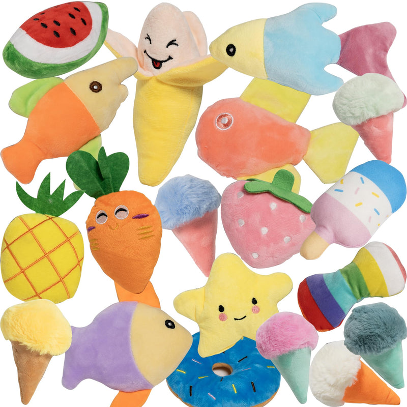 19 Pack Puppy Squeaky Dog Toys Set Plush Puppies,Cute Chew Pets Dog Toy with Squeakers for Small Dogs Playtime Puppy Toys（19pack） - PawsPlanet Australia