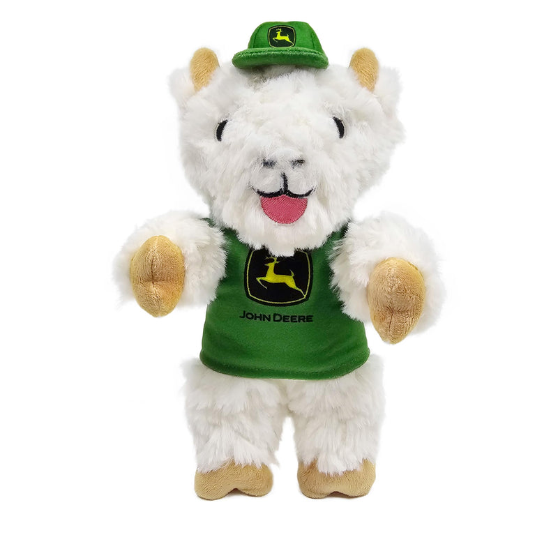 JohnDeere Goat Plush Toy for Dogs and Cats with Squeaker, Wearing a John Deere Jersey! Safe, Fun & Sporty Goat Shaped Dog Chew Toy, Interactive Pet Toy, Plush Teddy Bear for Pets - PawsPlanet Australia